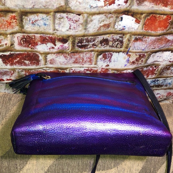 Kate Spade NY Metallic Mult Color Leather Crossbody Bag CUSTOM DESIGN Authentic - Picture 12 of 14
